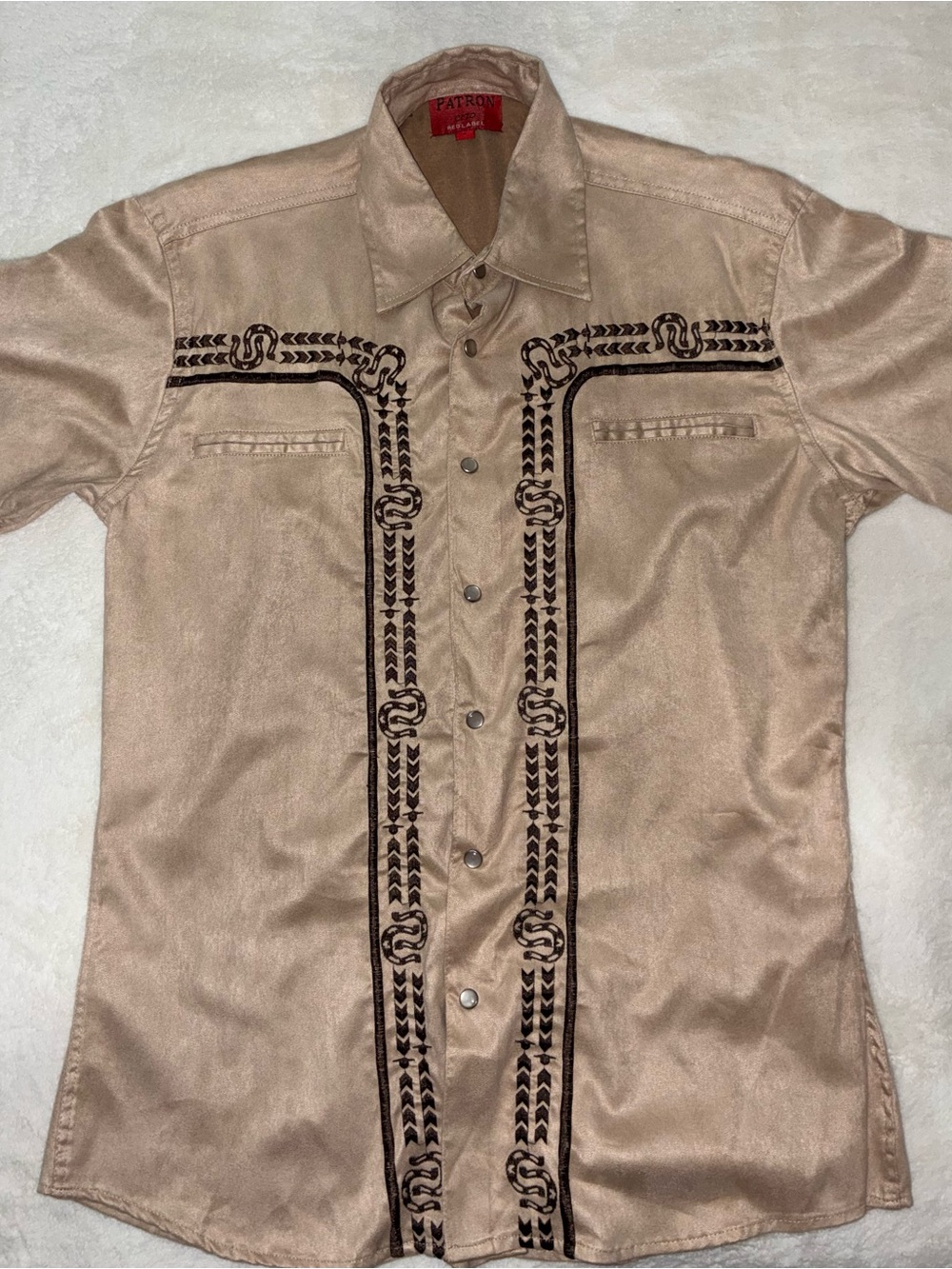Classic Patron Western Embroidered long sleeve shirt (S)